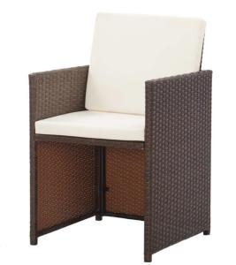 Salon de jardin XXXL, 445 cm, résine tressée marron, 20 places