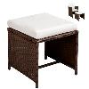 Salon de jardin résine tressée, marron, 12 personnes, modèle CUBA