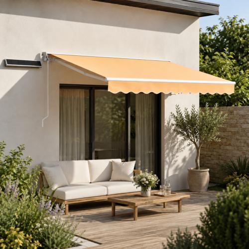 Store banne solaire semi-coffre motorisé 500 x 350 cm