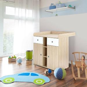 Table à langer bébé en bois, avec commode intégrée