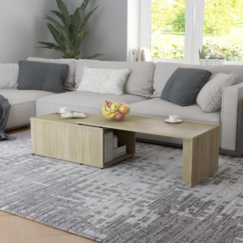 TABLE basse 150 cm, coulissante en bois, couleur chêne