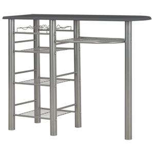 TABLE haute DE BAR avec 2 CHAISES, gris/noir