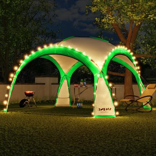 TONNELLE ,  dôme diamètre 460 cm, éclairage led solaire, vert