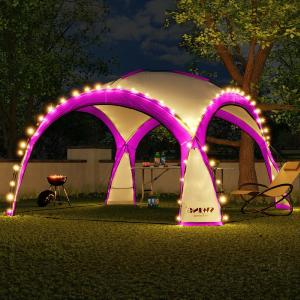 TONNELLE , dôme 460 cm, éclairage led solaire, Violet