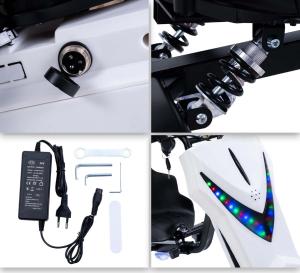 TROTTINETTE DRIFT électrique blanche, 250 W, avec LEDS