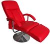 Fauteuil design de massage chauffant, cuir rouge