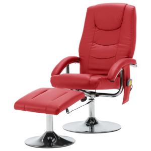 FAUTEUIL MASSAGE électrique, modèle MARINA, rouge