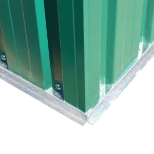 ABRI de jardin, 3,10 m² avec appentis, métal galvanisé, vert