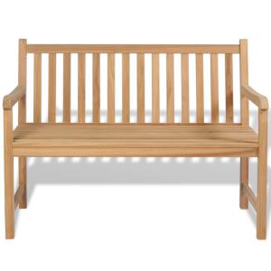 Banc de jardin 120 cm, 2 places, teck massif