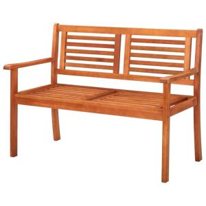 Banc de jardin en bois massif eucalyptus, 2 personnes