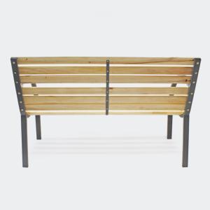 Banc de jardin, métal et bois, 120 cm