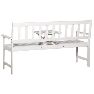 BANC de jardin PIQUE-NIQUE, 155 cm, en bois blanc