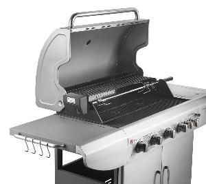 BARBECUE de luxe INOX, 7 brûleurs, complet avec accessoires