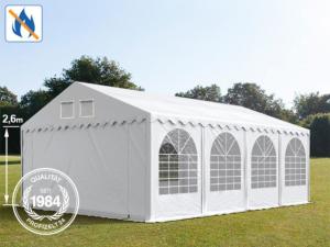 CHAPITEAU PROFESSIONNEL ELITE en PVC blanc, 600 gr, ignifugé, 6x8 mètres