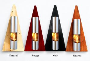 CHEMINEE ETHANOL pyramide 80 cm, modèle OPEN, 4 coloris