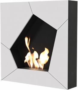 Cheminée Bioéthanol Murale Design ORVANE Blanche 3,5 kW – Acier Inoxydable