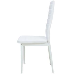 Ensemble table et 4 chaises blanc, pour cuisine