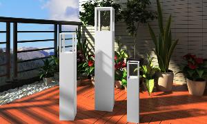 LANTERNES bougies de terrasse, lot de 3, BLANC