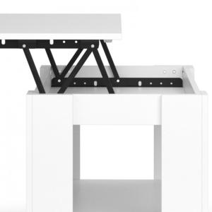 TABLE basse blanche, 100 cm, plateau relevable, GALION