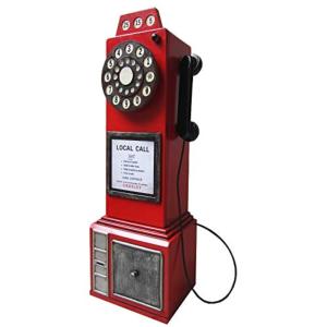 Meuble range CD/DVD ou livres, style téléphone rétro, rouge
