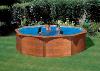 PISCINE ronde 4.60  x 1.20 m aspect bois COMPLETE