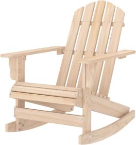 Fauteuil à bascule ALASKA, rocking Chair bois naturel