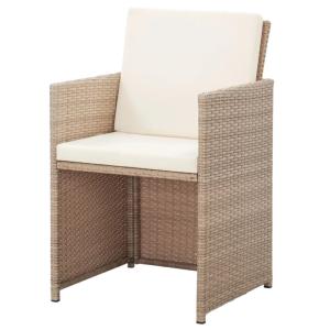 Salon de jardin résine tressée noir, beige, gris ou marron, encastrable, 14 places