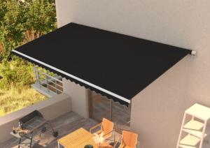 STORE BANNE 6 x 3 mètres, motorisé, anthracite