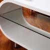 TABLE basse, meuble d'appoint, modèle ELLIPSE, blanc