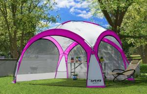TONNELLE , dôme 460 cm, éclairage led solaire, Violet