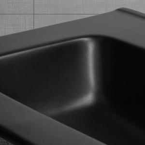 VASQUE encastrable céramique noir 61 cm, salle de bain.