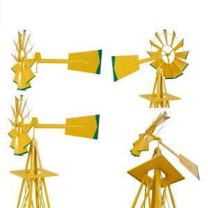 EOLIENNE en acier galvanisé, 250 cm, jaune