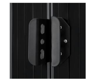 ABRI de jardin en métal galvanisé noir, auvent range bois, 4 dimensions