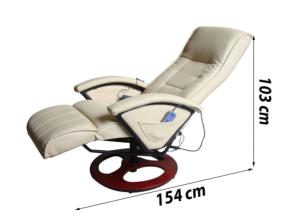 FAUTEUIL de MASSAGE électrique, modèle CONDOR, crème