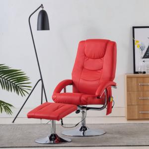FAUTEUIL MASSAGE électrique, modèle MARINA, rouge