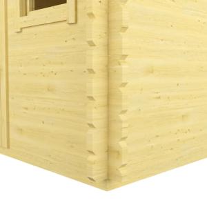 ABRI de jardin, avec auvent, bois massif 44 mm, surface 12 m²