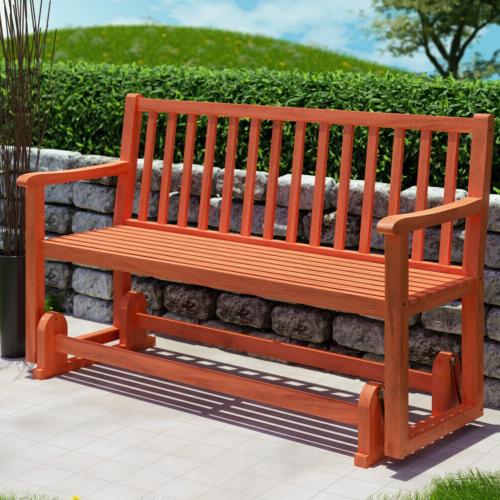 BANC de jardin à bascule, en acacia