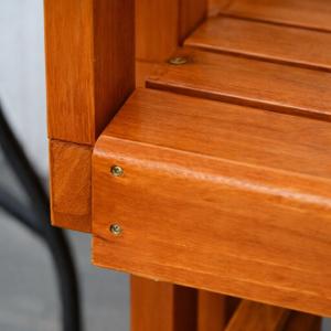 Banc à bascule 125 cm en bois massif – Dossier ergonomique & accoudoirs