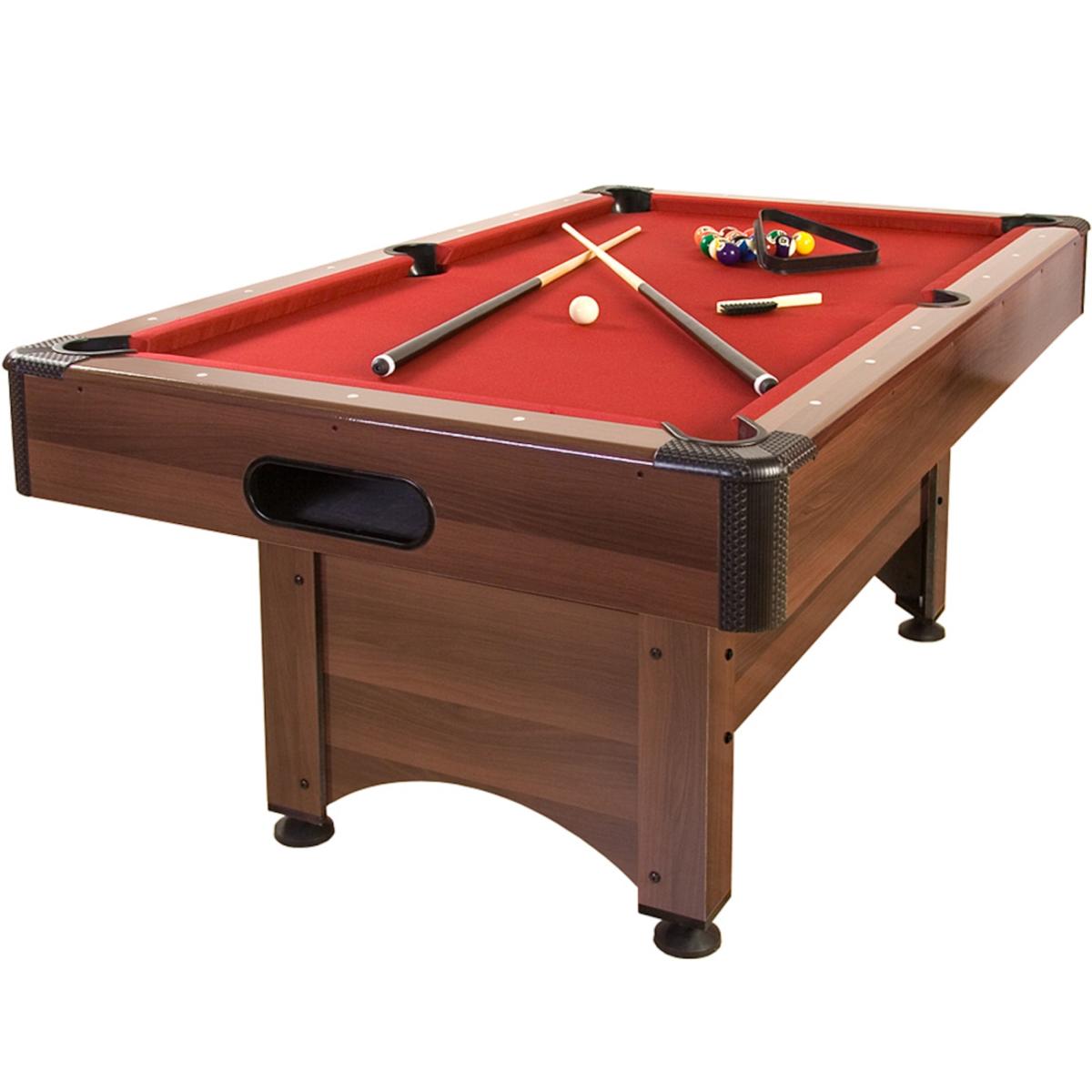 BILLARD PRO, marron, taille 245 cm avec tapis bleu