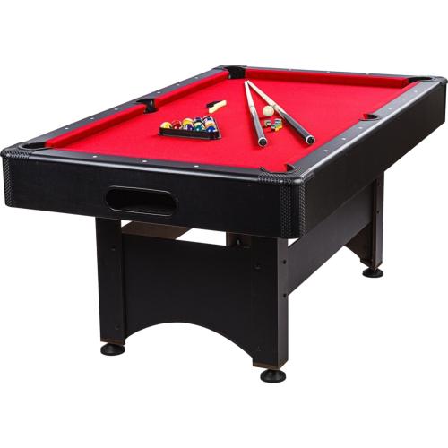 BILLARD type PRO 6 Ft, Noir, tapis rouge