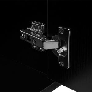 MEUBLE de salle de bain complet noir, double vasque