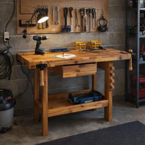 ETABLI menuiserie, en bois massif, 125 cm