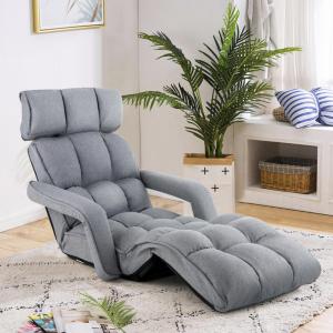 Chaise Longue Pliable Multi-Positions SOLENA – Fauteuil Inclinable Confort