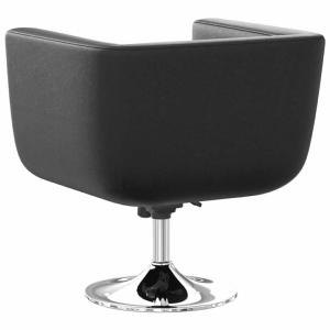 Fauteuil Design Club, cuir noir, 4 coloris disponibles