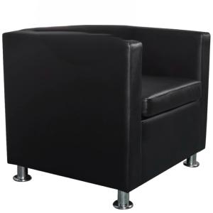 FAUTEUIL DESIGN HAUTE QUALITE CUBE, noir