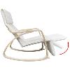 Rocking Chair moderne, avec repose-pieds, crème