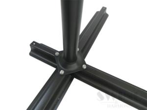 Parasol déporté, à éclairage LED solaire, 350 cm, crème