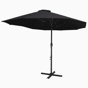 PARASOL géant Aluminium, 270 x 460 cm, noir