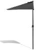 Parasol semi-circulaire, mural, 300 cm, anthracite