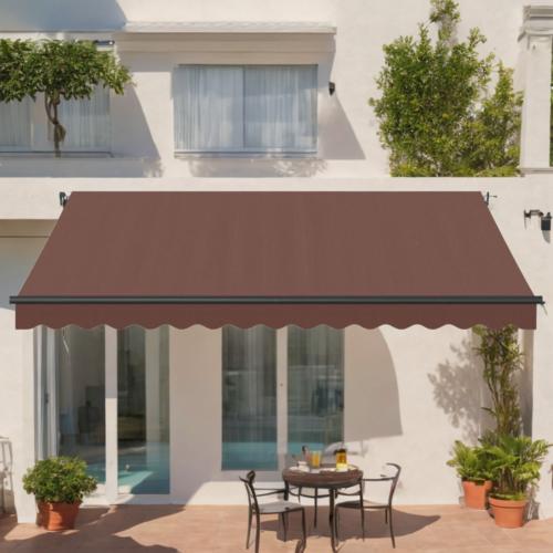 STORE BANNE 4.5 x 3 m, manuel, toile marron